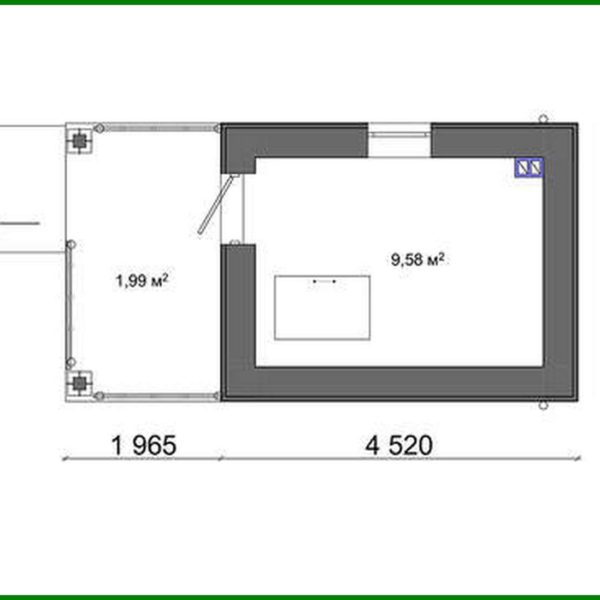 657. The project of a home workshop with a basement with a total area of 20 square meters. m