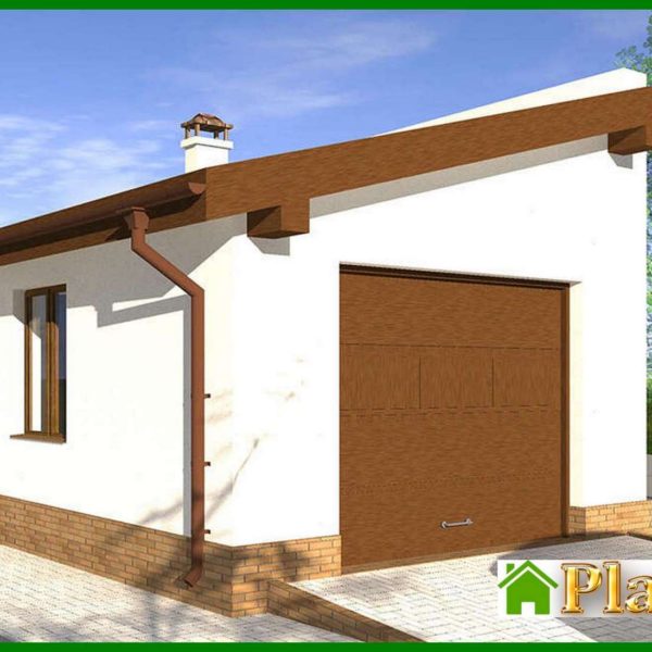 658. The project of a car garage with an area of 38 square meters. m