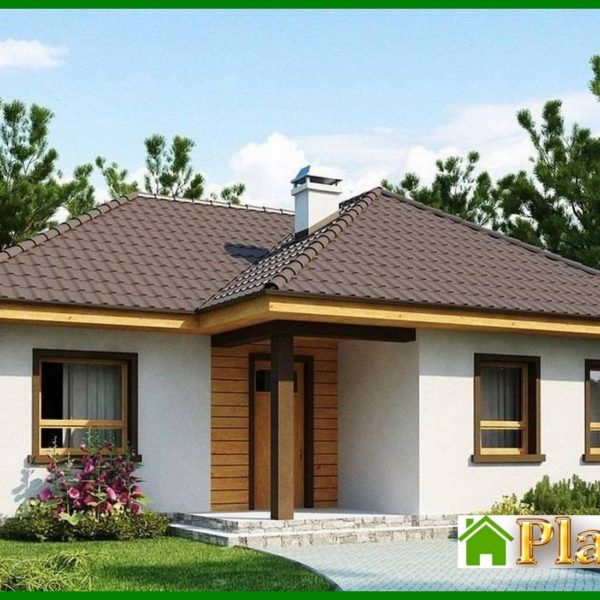 660. Project of a small one-story house with three bedrooms