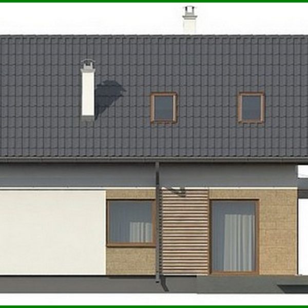 671. A project of a small cottage for a narrow plot