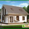 686. The project of a white cottage with an attic, made in the classical style