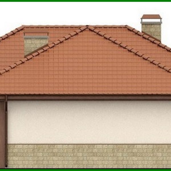 689. The project of a one-story spacious comfortable house with a gable roof and a garage for 1 car