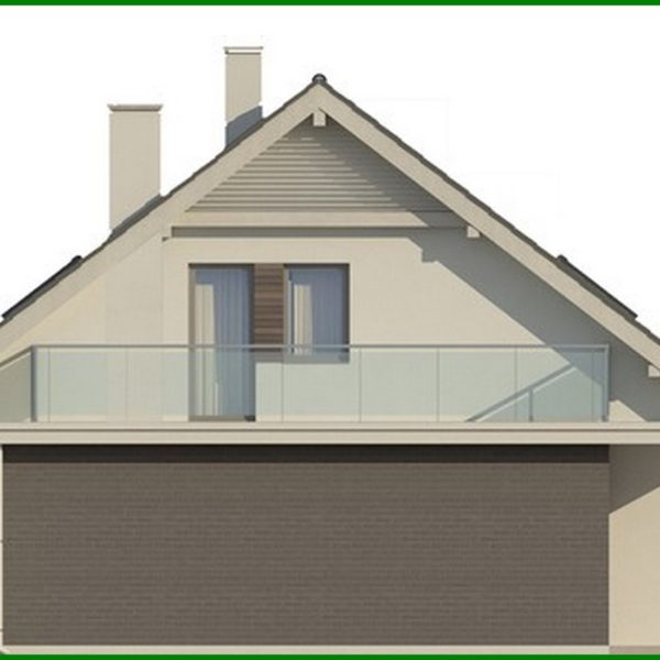704. Project of a small one-story house with a terrace above the garage