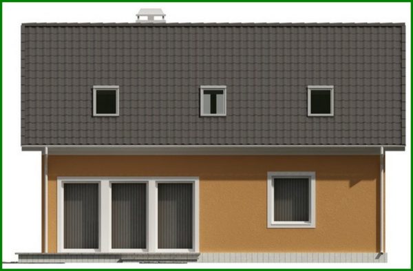721. Project of a house with an attic for a small plot