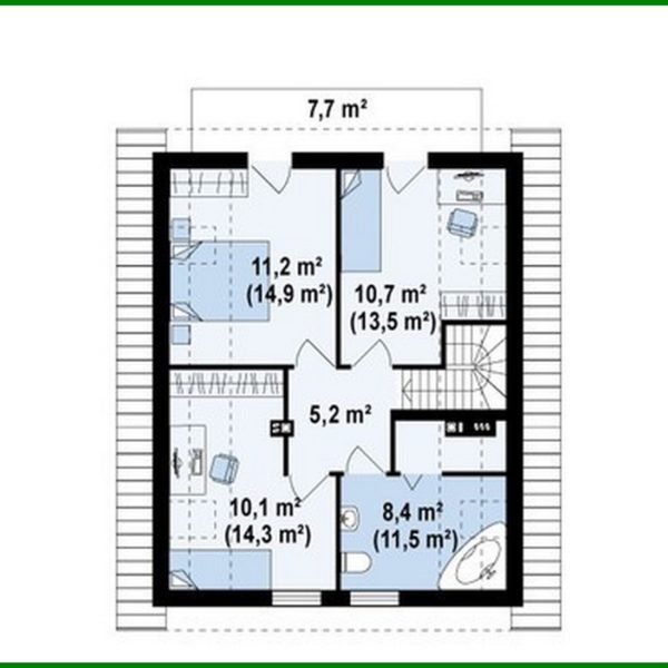727. House design for a narrow plot