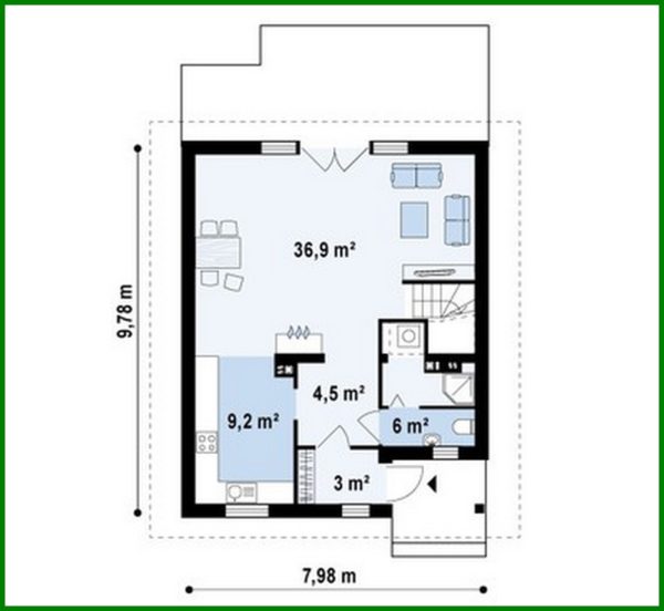 727. House design for a narrow plot