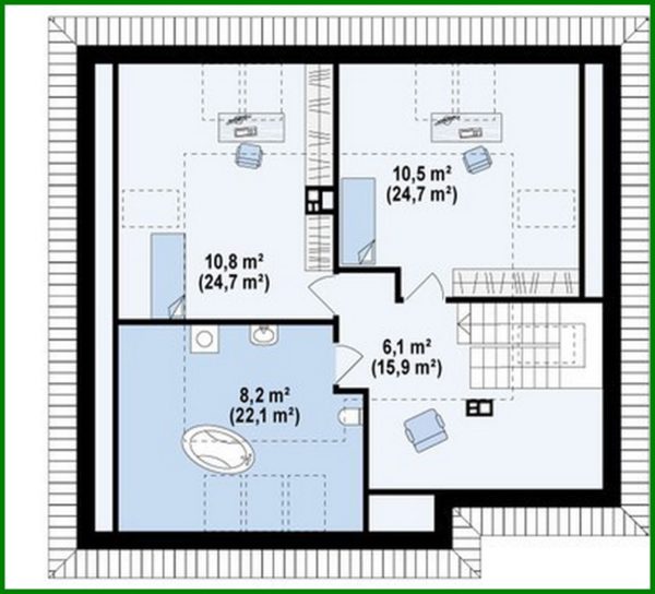 730. House project with additional rooms on the ground floor