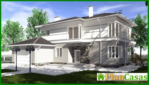 740. Project for the construction of a bright two-story mansion