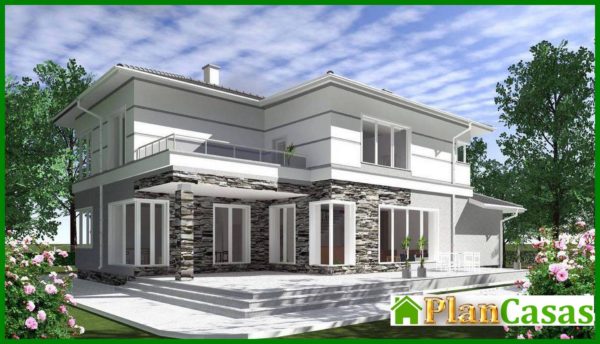 740. Project for the construction of a bright two-story mansion