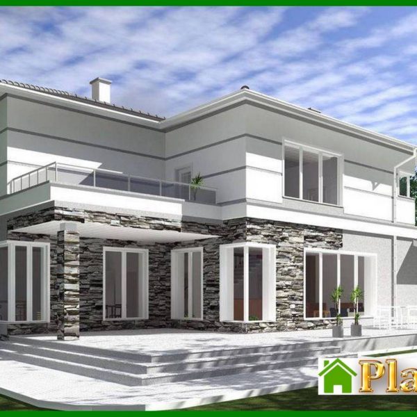 740. Project for the construction of a bright two-story mansion