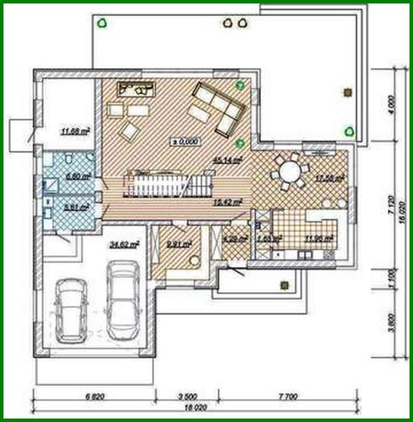 740. Project for the construction of a bright two-story mansion