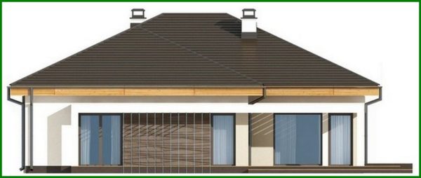 743. Single-storey house project with frontal garage
