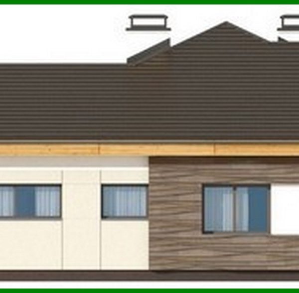 743. Single-storey house project with frontal garage