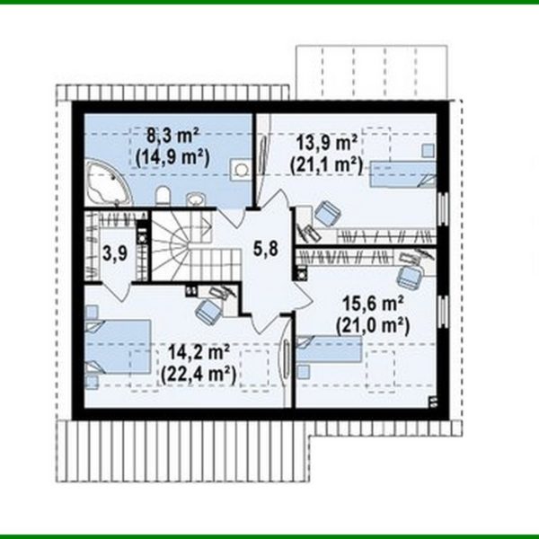 770. House project with attic, additional bedroom, glazed terrace