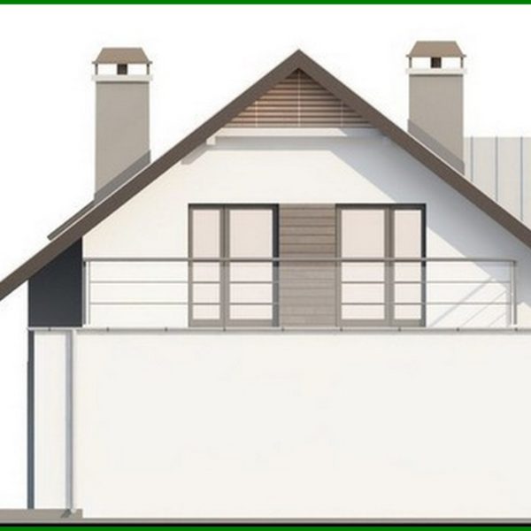 786. Project of a classic house with a terrace above the garage