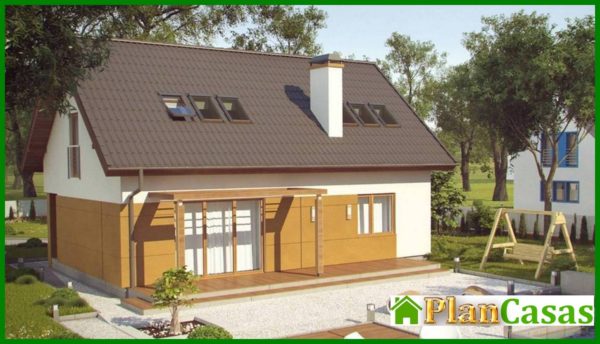 819. The project of an energy-saving house with an attic