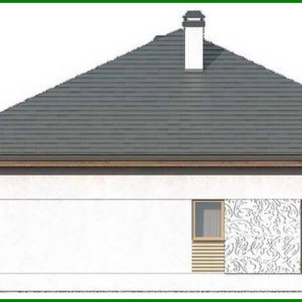 843. Project of a house with a sloping roof and an open attic
