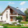 874. The project of a nice cottage with an area of 184 square meters. m with attached garage