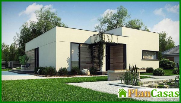 883. The project of a stylish house with an area of 102 square meters. m for a small family