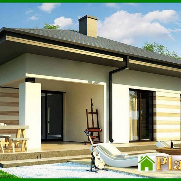 885. Project of 103 sqm compact fashionable cottage for a young family
