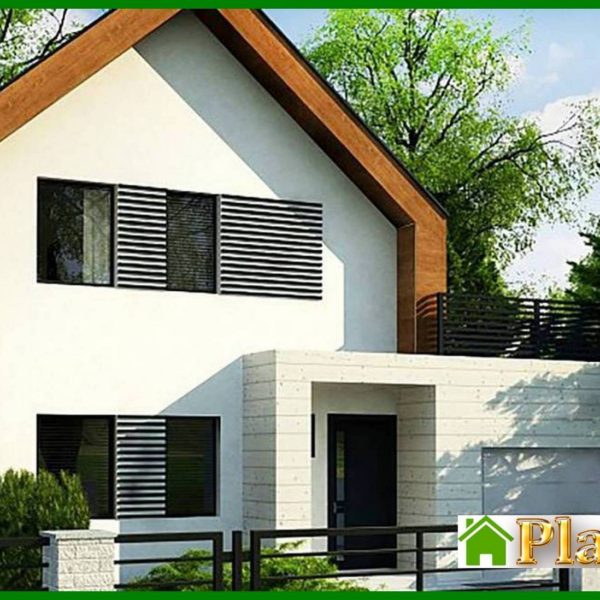889. The project of a spacious cottage with an area of ​​173 square meters. m with two kitchens