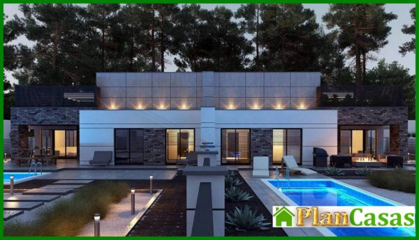 891. The project of a chic mansion on 246 square meters. m for a large family from different generations