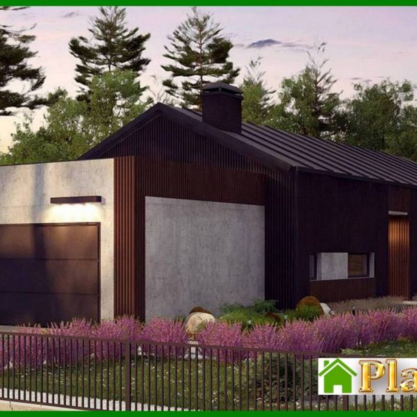 892. Project of the cottage with an area of ​​170 square meters. four bedroom barnhouse style