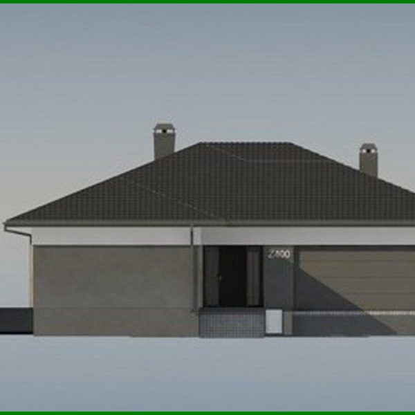 893. The project of a one-story house with an area of ​​186 square meters. m with artificial stone decor