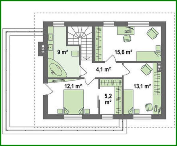 914. Small compact two-story house
