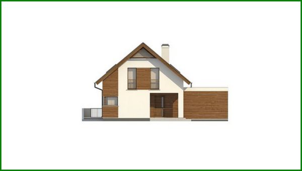 929. The project of a classic two-story cottage with a garage for two cars with an area of ​​more than 150 m²