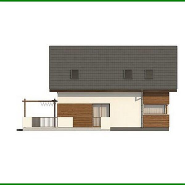 929. The project of a classic two-story cottage with a garage for two cars with an area of ​​more than 150 m²