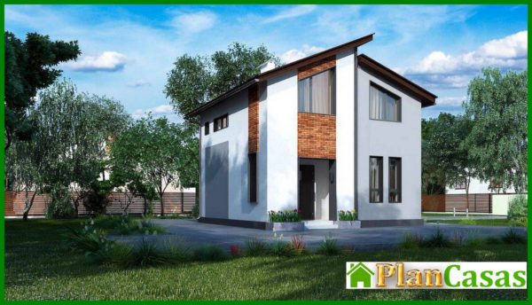944. Project of a small pretty two-story house with an area of up to 80 m²