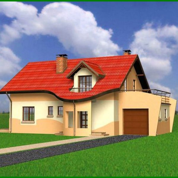 987. The project for the construction of a cozy attic house 170 m²